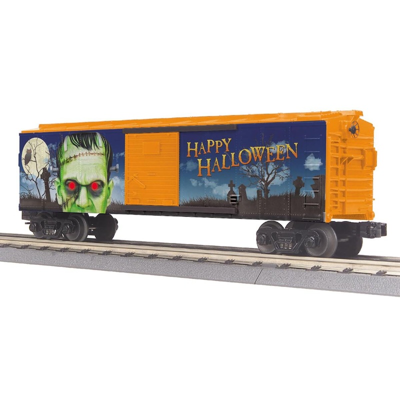 MTH 30-74977 O Halloween Boxcar w/Glowing LEDs NIB