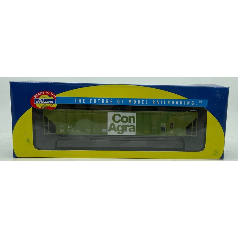 Athearn 7161 HO Scale Con Agra 54′ PS Hopper Car #34744 NIB