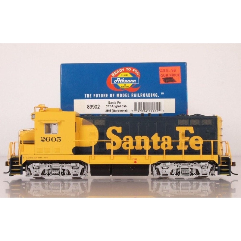 Athearn 89902 HO Santa Fe CF-7 Angler Cab Diesel Locomotive #2605 MT/Box