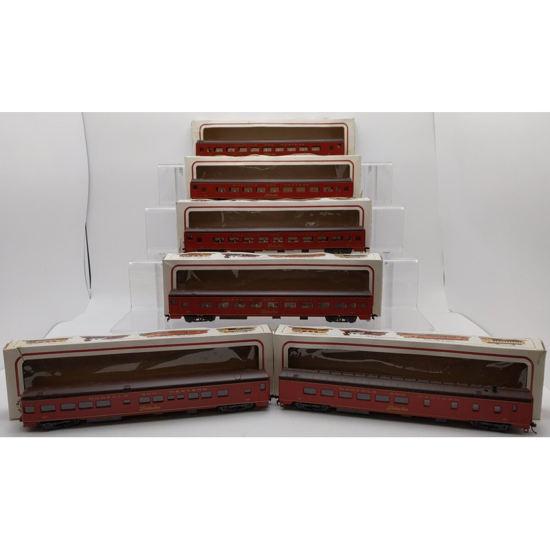 Bachmann 43-1290 HO Norfolk & Western 6 Unit Passenger Car Set #1 VG/Box