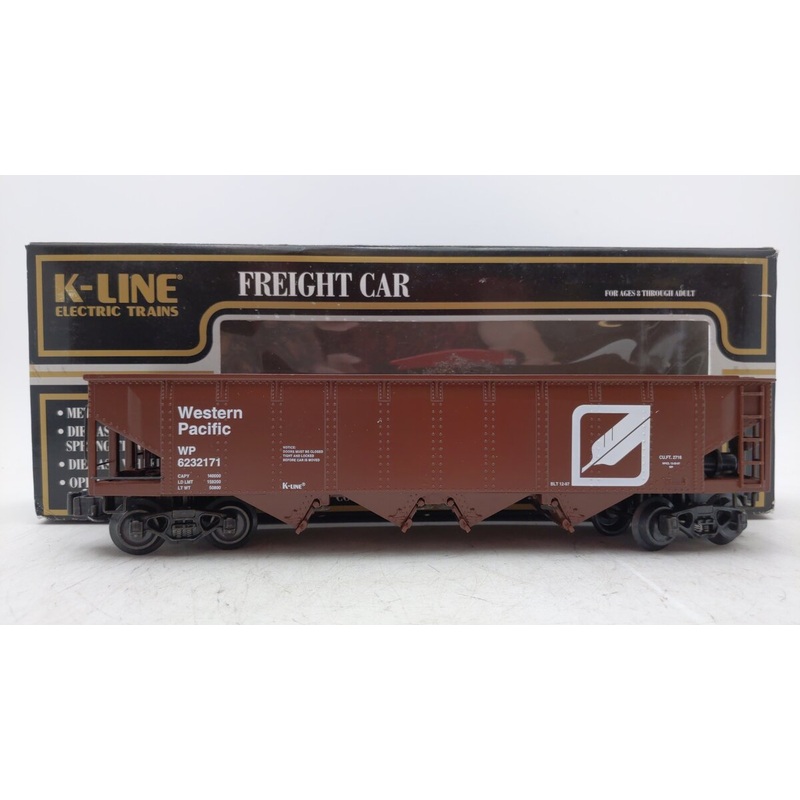 K-Line K623-2171 O Gauge Western Pacific Die-Cast 4-Bay Hopper Car #6232171 EX/Box