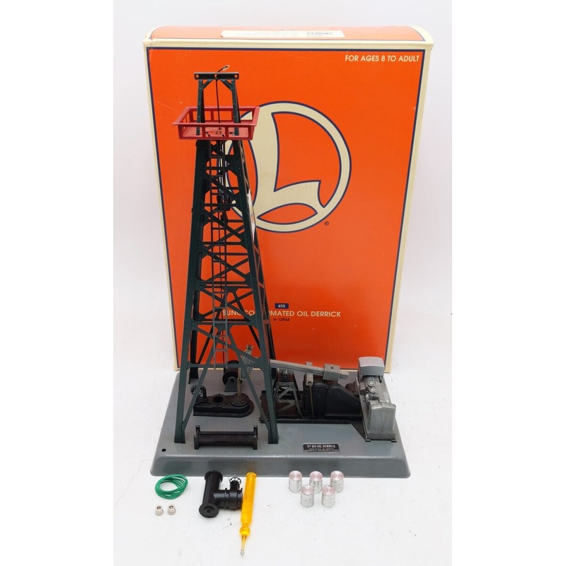 Lionel 6-12944 O Gauge 455 Sunoco Animated Oil Derrick EX/Box