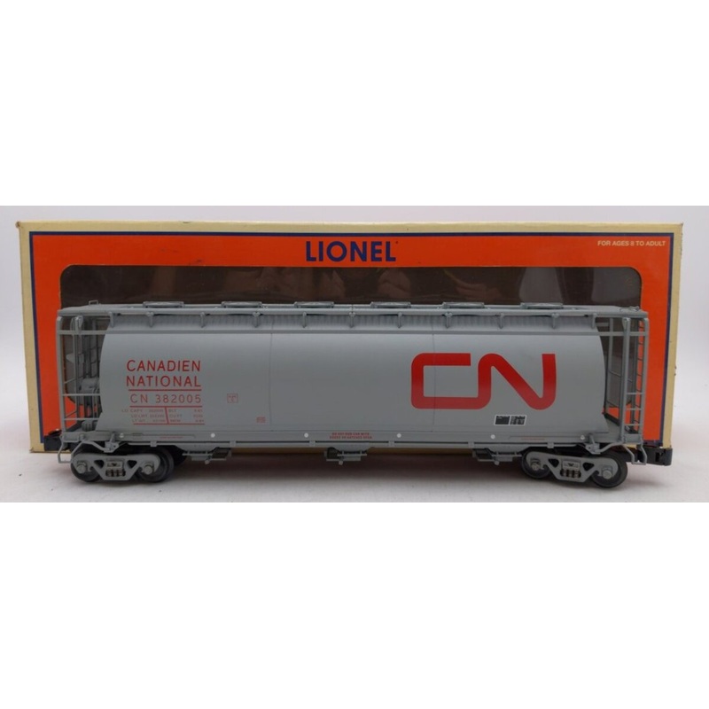 Lionel 6-27107 O Gauge Canadian National 3-Bay Cylindrical Hopper #382005 EX/Box