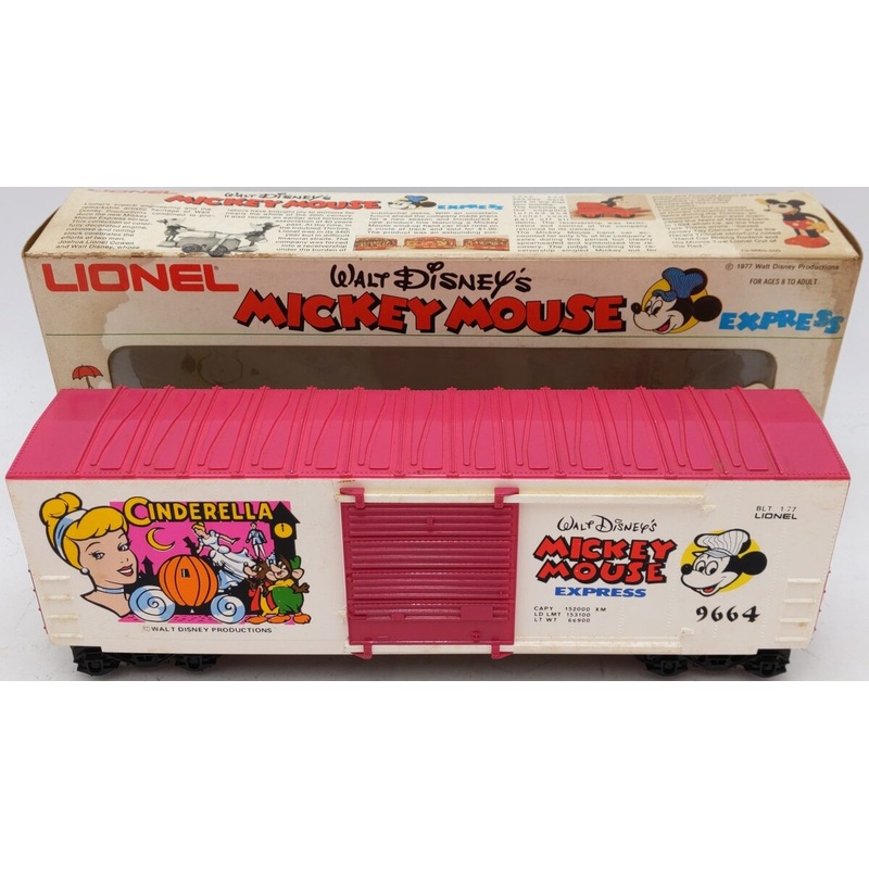 Lionel 6-9664 O Gauge Disney Cinderella Hi-Cube Boxcar VG/Box