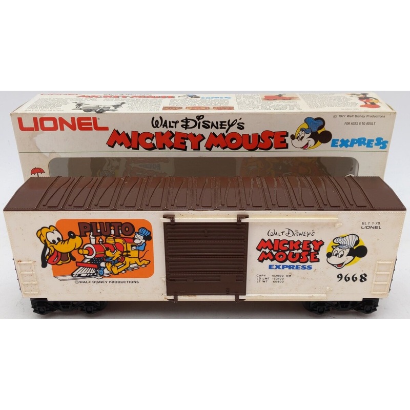 Lionel 6-9668 O Gauge Disney Pluto Hi Cube Boxcar VG/Box