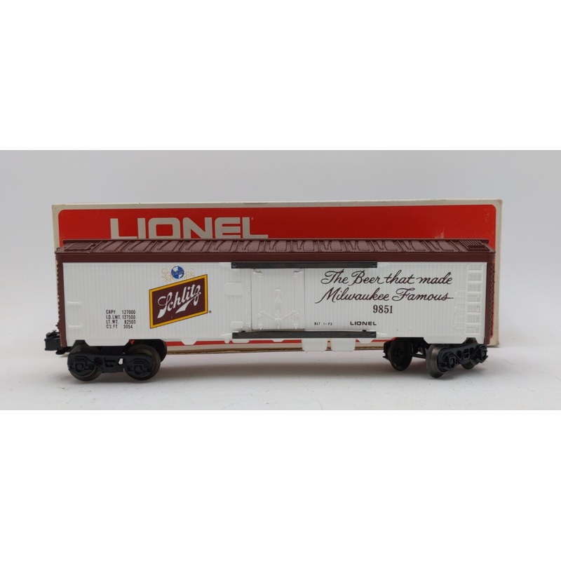 Lionel 6-9851 O Gauge Schlitz Billboard Reefer Car #9851 LN/Box