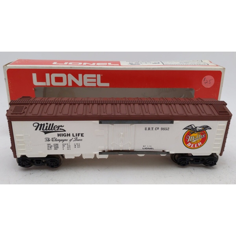 Lionel 6-9852 O Gauge Miller Beer Billboard Reefer Car EX/Box