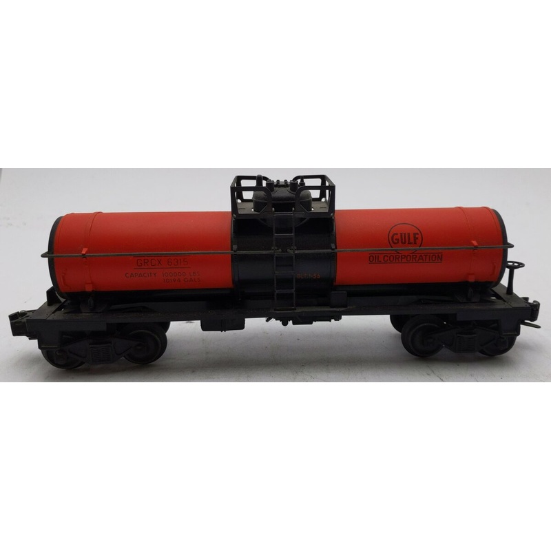 Lionel 6315 Vintage O Gulf Single Dome Tank Car – 1956 Version EX