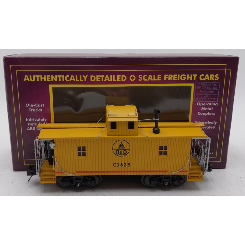 MTH 20-91224 O B&O N-6b Caboose w/Operating Signal Man #C2623 LN/Box
