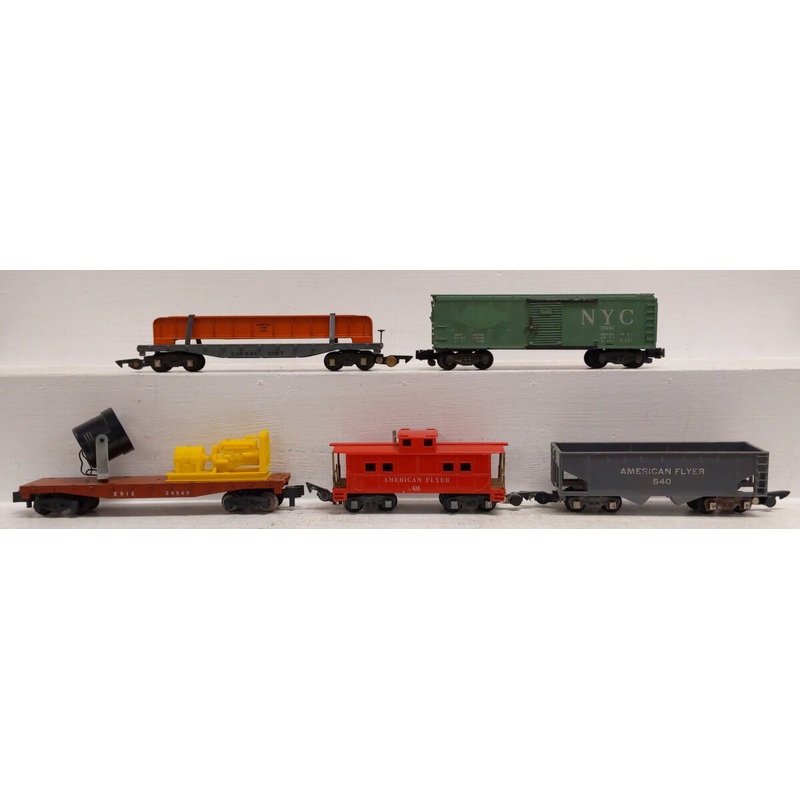 American Flyer S Gauge Vintage Freight Cars: 638, 42597, 24549, 24065 & 640 [5] VG