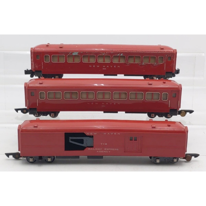 American Flyer Vintage S New Haven Passenger Cars: 650, 718 [3] VG