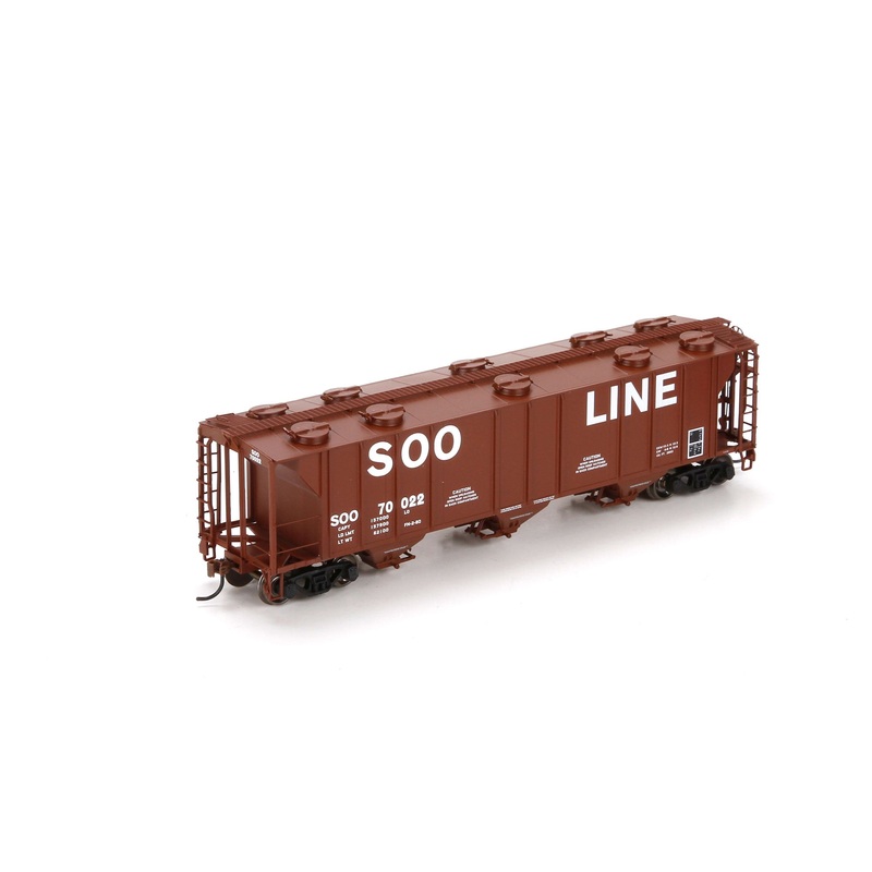 Athearn 89087 HO SOO Line PS-2 2893 3-Bay Covered Hopper #70022 NIB