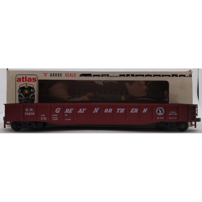 Atlas 6211 O Scale Great Northern 50′ Gondola # 72879 – 2 Rail EX/Box
