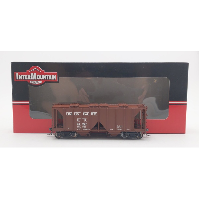 InterMountain 48606-05 HO Scale Union Pacific 1958 Cu Ft 2-Bay Hopper Car #92087 EX/Box