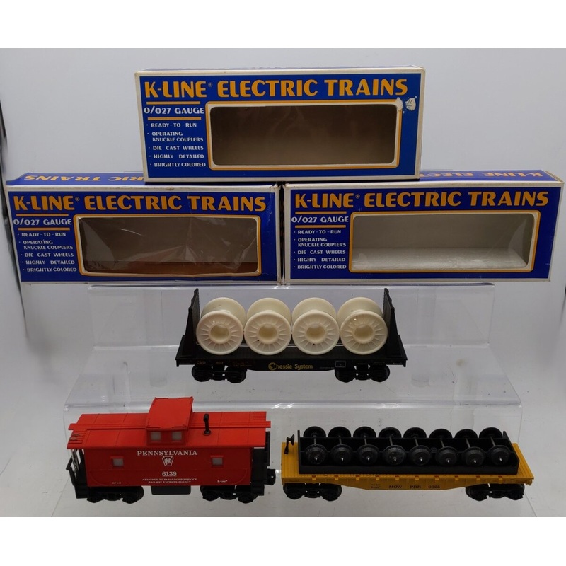 K-Line Assorted O Gauge Freight Cars: K6139, K6625, K6672 [3] VG/Box