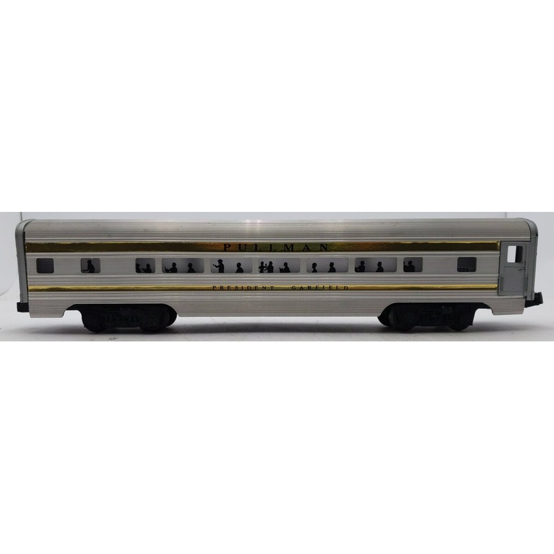 Lionel 2523 Vintage O President Garfield Gold Stripe Aluminum Pullman Car VG