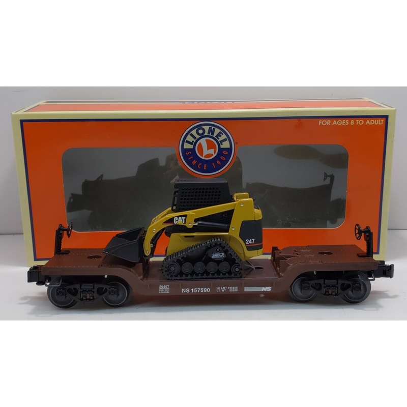 Lionel 6-29457 O Gauge NS Depressed Center Flatcar w/Multi-Terrain Loader EX/Box