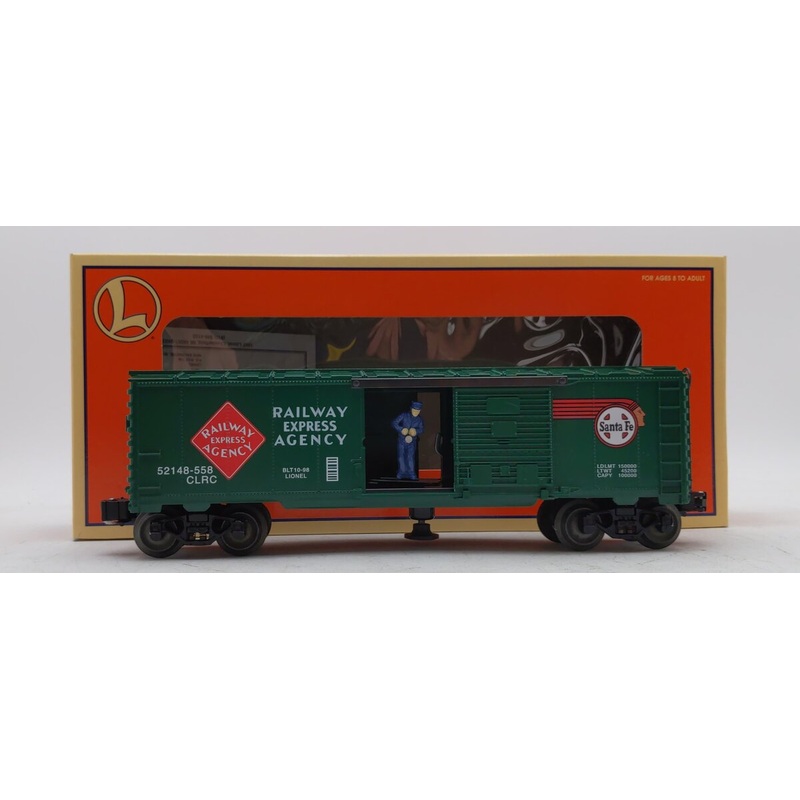 Lionel 6-52148 O Gauge CLRRC Santa Fe REA Operating Boxcar #52148-558 EX/Box