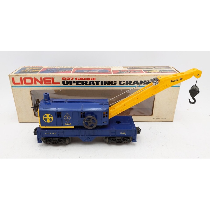 Lionel 6-9348 O Gauge Santa Fe Crane Car EX/Box