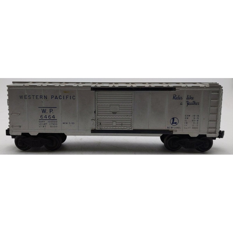 Lionel 6464-1 Vintage O Western Pacific Boxcar – Type III VG