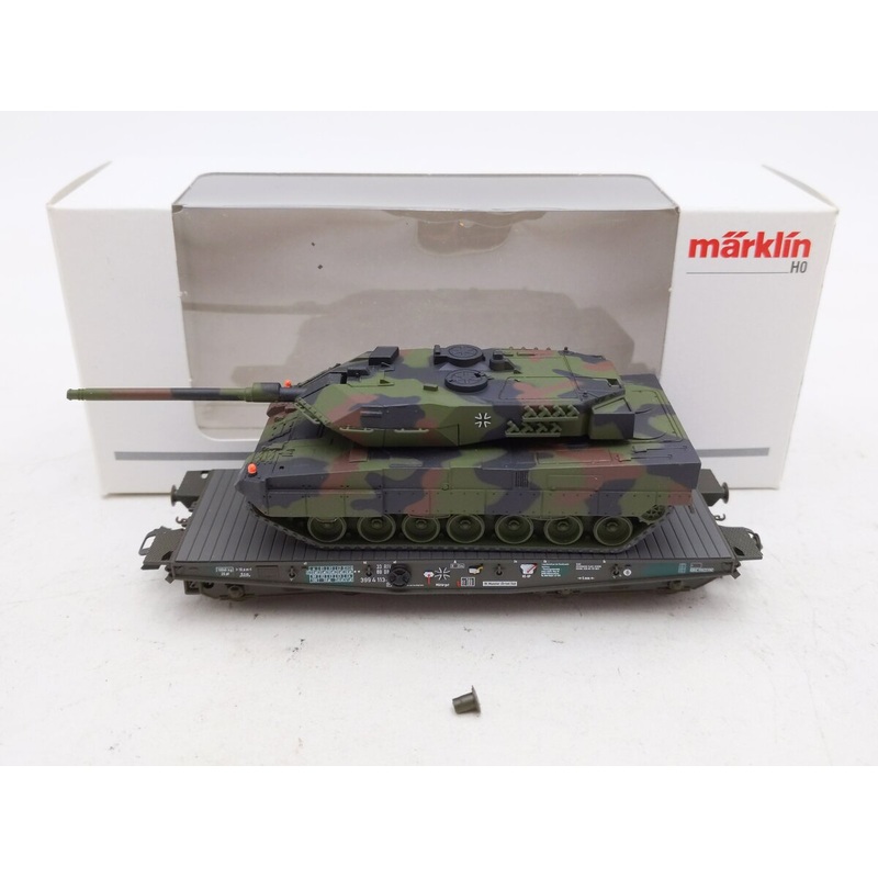 Marklin 48748 HD Flat Car w/Leo 2 Tank EX/Box