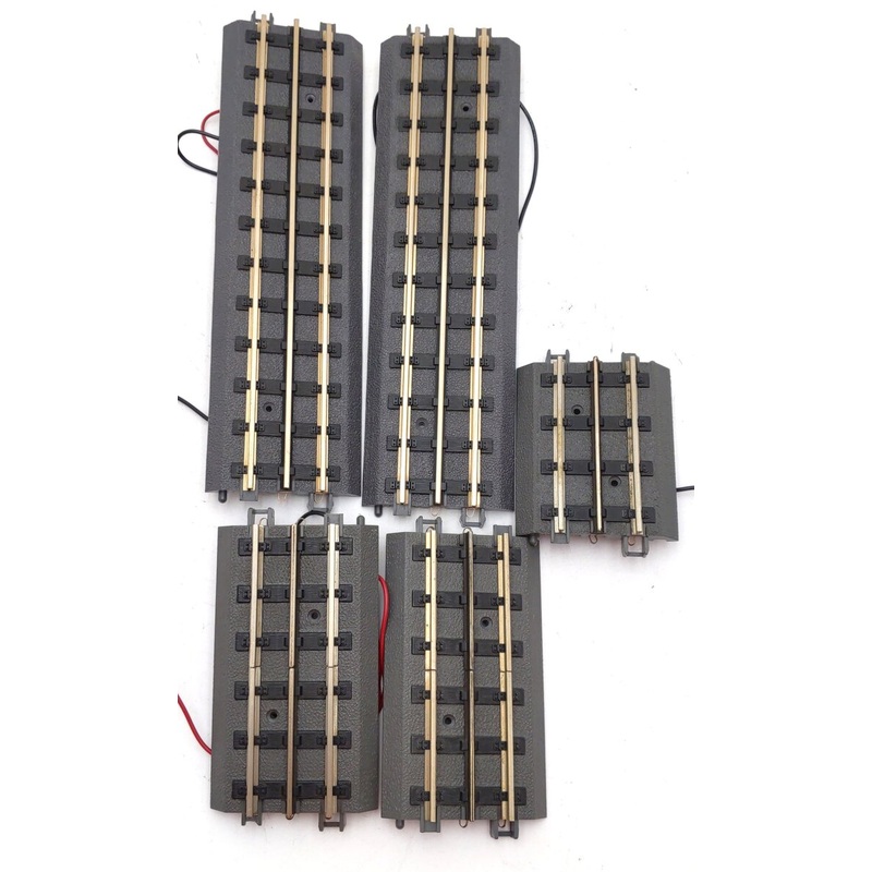 MTH Assorted O Scale Realtrax Straight Sections [5] EX