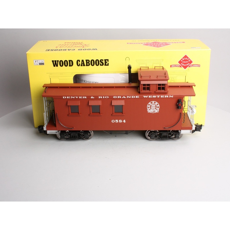 Aristo-Craft 82114 D&RGW Classic Long Caboose – Metal Wheels LN/Box