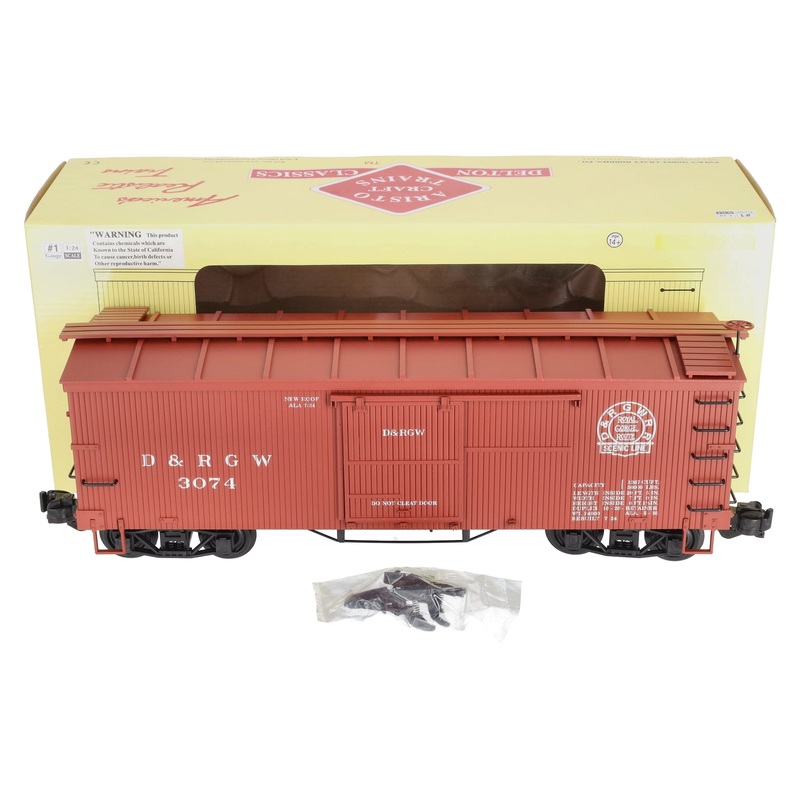 Aristo-Craft 86001 G Scale Rio Grande Classic Wood Boxcar #3074 LN/Box