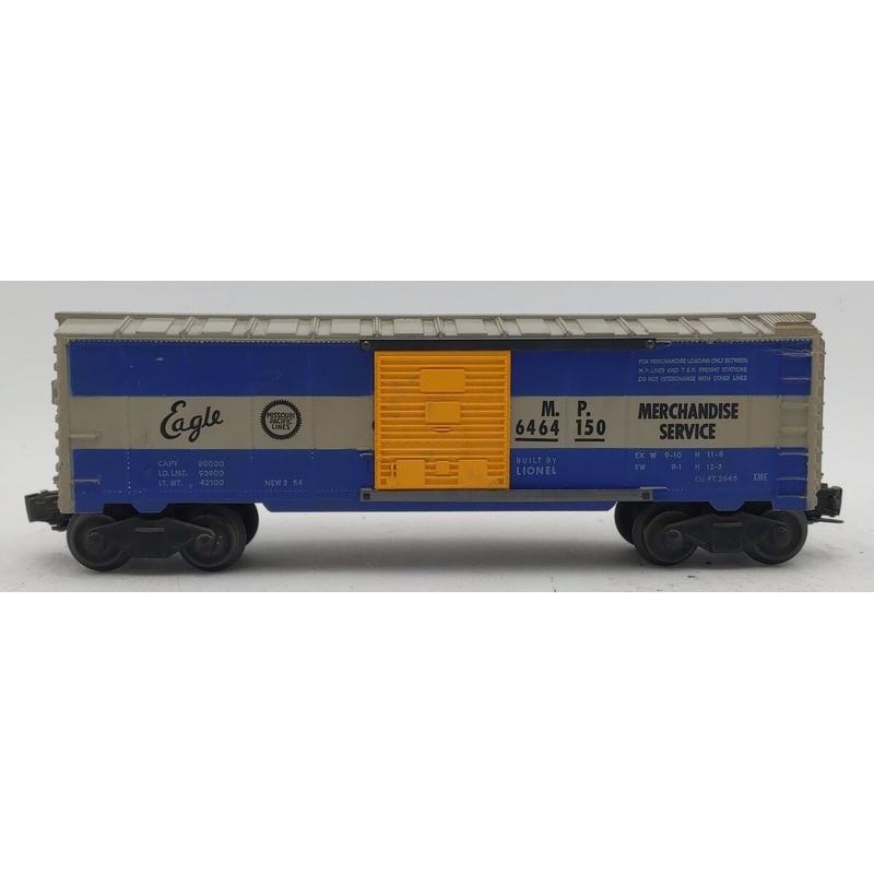 Lionel 6464-150 Vintage O MP Eagle Boxcar – Type IIB Smaller Graphics VG