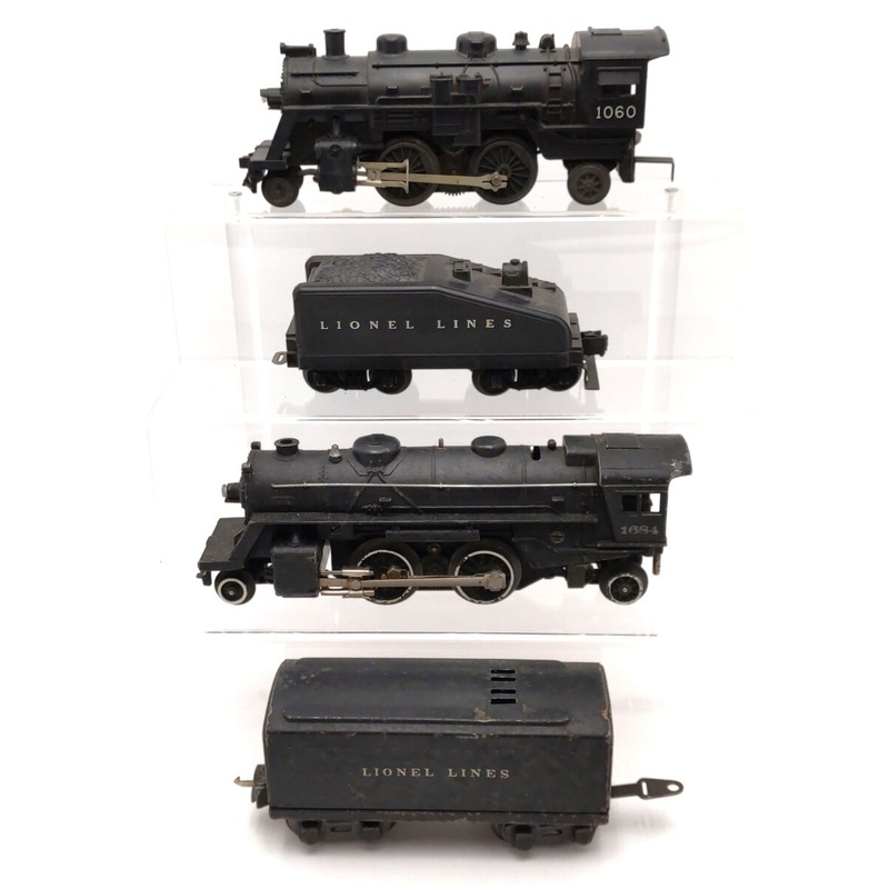 Lionel O Gauge Steam Locomotives & Tenders: 1684, 1689T, 1060 [4] VG