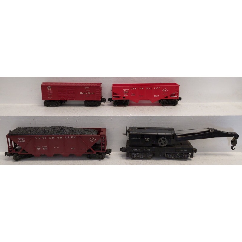 Lionel O Vintage Assorted Freight Cars: 2460, X6014, 25000, 643625 [4] VG
