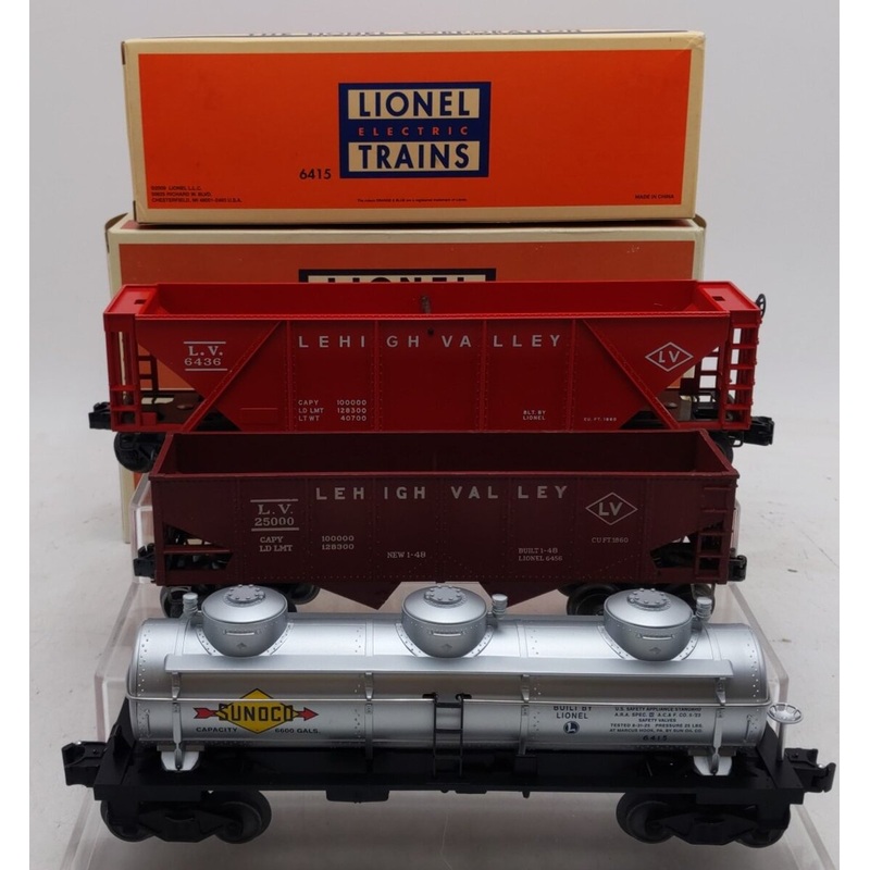 Lionel O Vintage Assorted Freight Cars: 6415, 6456, 6436 [3] VG