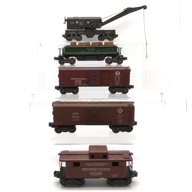 Lionel Vintage O Assorted Freight Cars: 6460, 3459, 81000, 477618, 65400 [5] VG