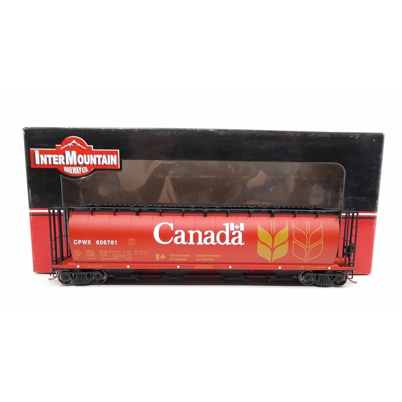 InterMountain 45102-145 HO Scale Red Canada 4-Bay Cylindrical Hopper #606781 LN/Box