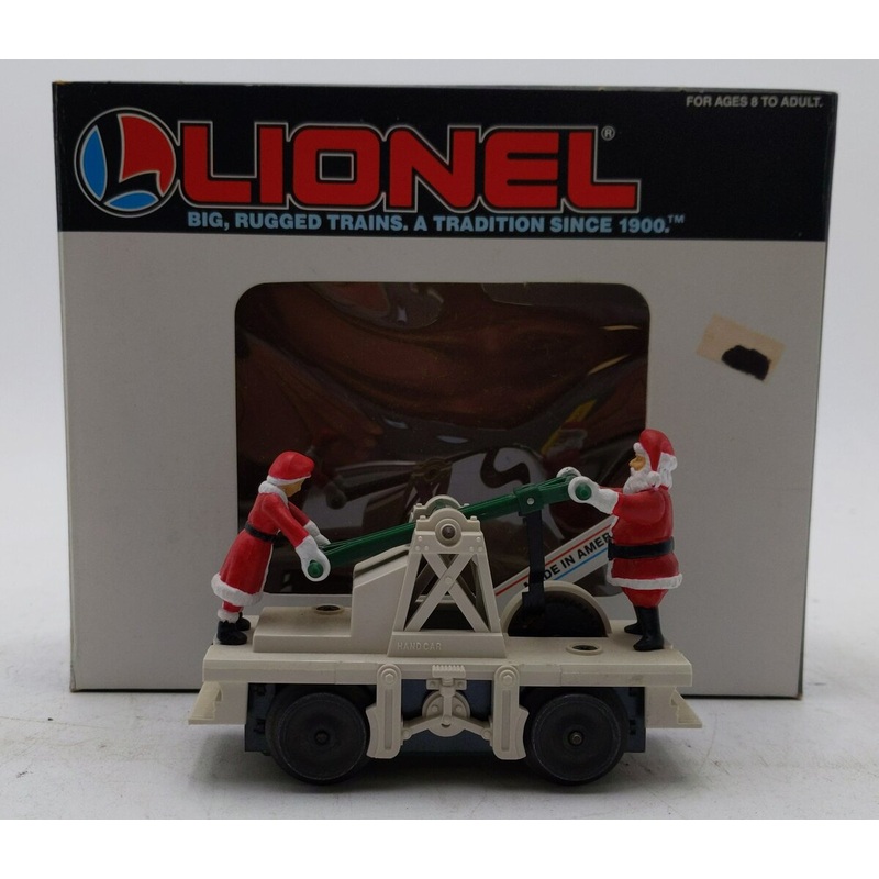 Lionel 6-18408 O Gauge Operating Santa White Hand Car EX/Box