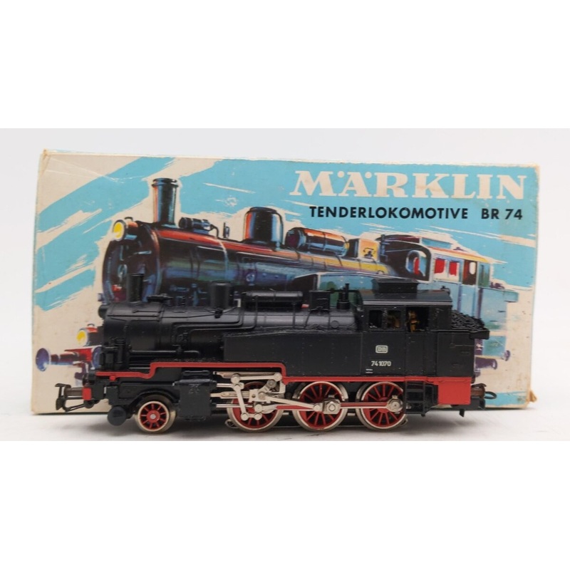 Marklin 3095 HO Scale BR 74 2-6-0 Steam Locomotive VG/Box
