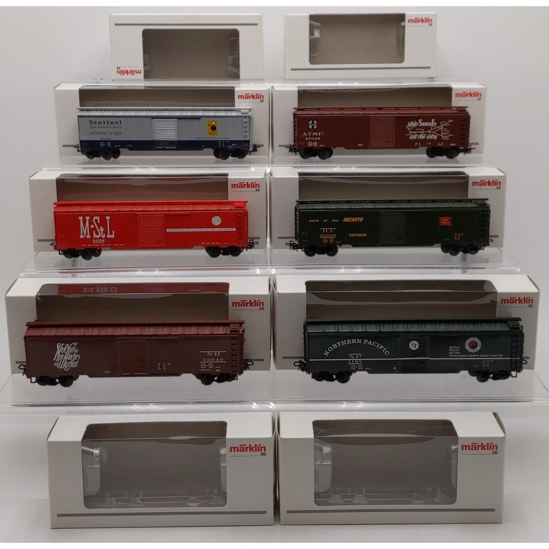 Marklin 45644 HO Scale American Tin Plate Freight 6-Car Set EX/Box