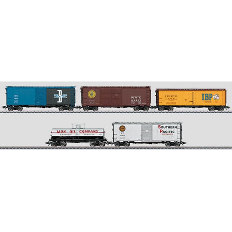 Marklin 45657 HO American Freight Car Set – 3-Rail – Ready to Run LN/Box