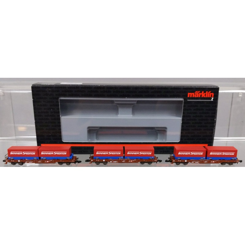 Marklin 82286 Z DB German Railroad AG Deep Well Flat Car Set (Set of 3) LN/Box