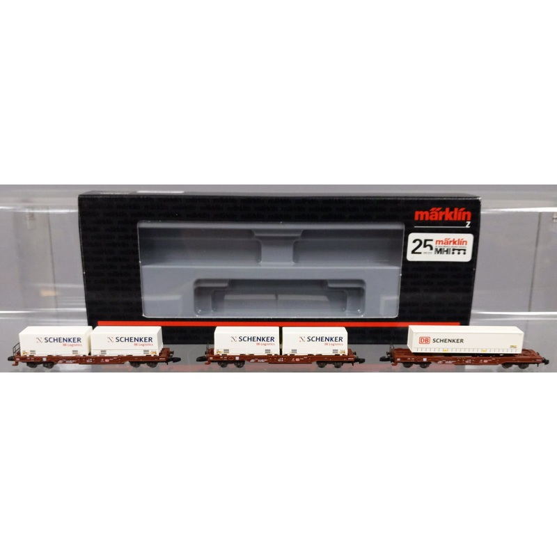 Marklin 82288 Z DB Schenker Rail Type Sdgkms 707 Flat Car Set (Set of 3) LN/Box