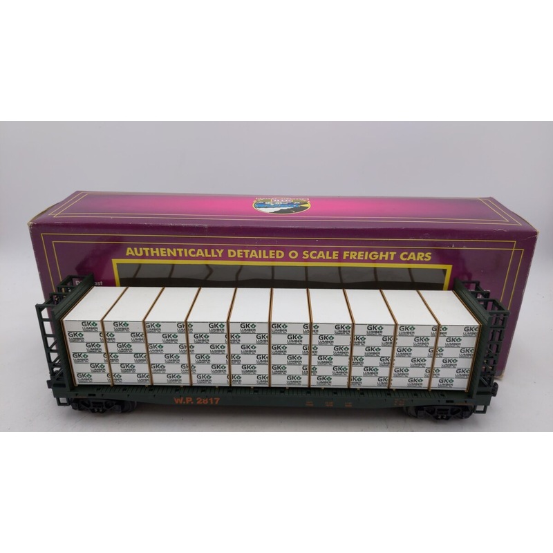 MTH 20-98177 Flat Car – with Bulkheads (Western Pacific) EX/Box