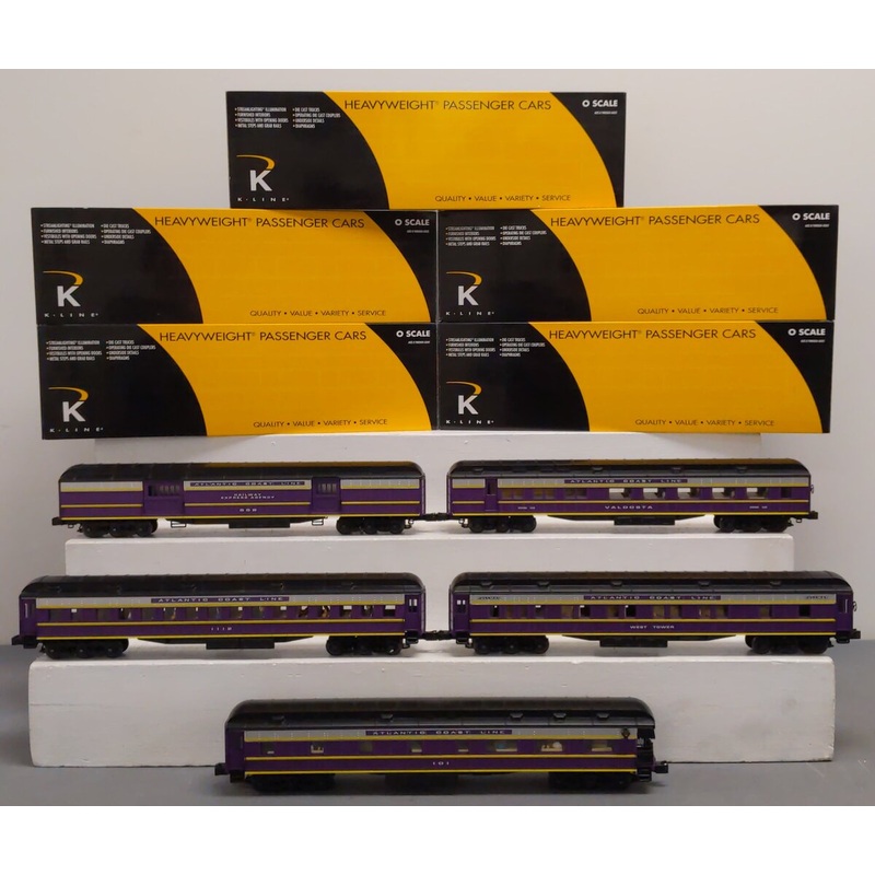 K-Line K4404A O Gauge Atlantic Coast Line Passenger Car Set [5] LN/Box