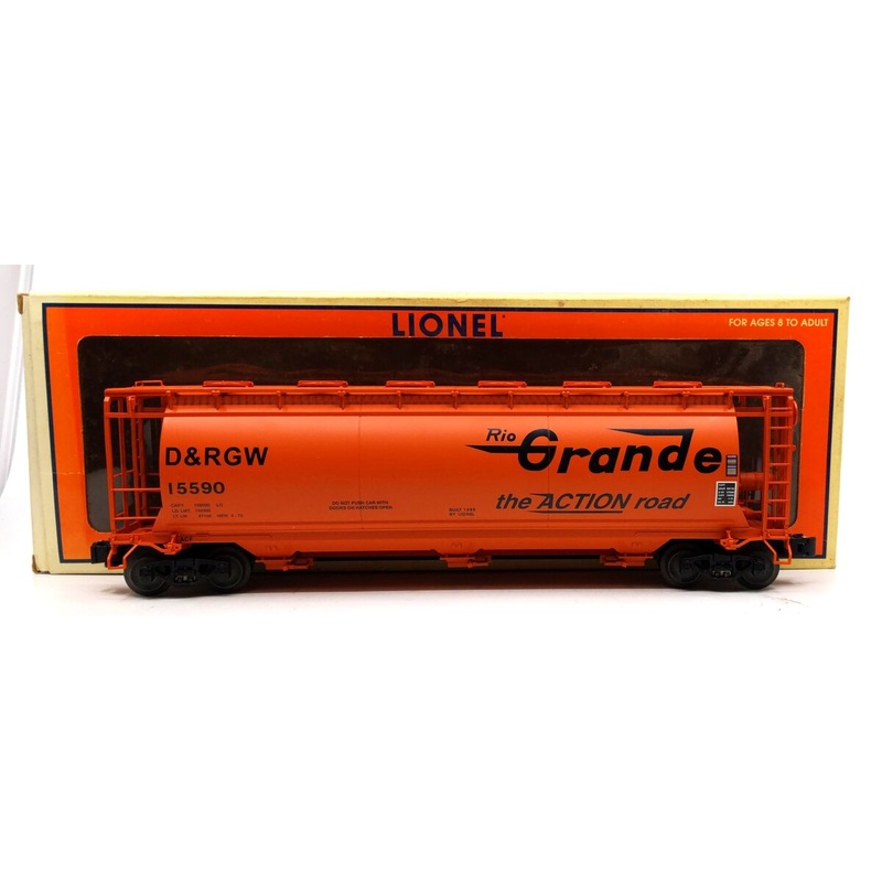 Lionel 6-19344 O Gauge Rio Grande 3-Bay Cylindrical Hopper #15590 LN/Box