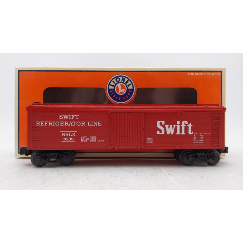 Lionel 6-19555 O Gauge Swift 5700 Refrigerator Car #5839 EX/Box