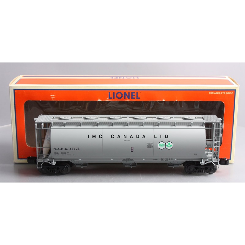 Lionel 6-27172 O Gauge IMC Canada Cylindrical 3-Bay Covered Hopper #45726 LN/Box