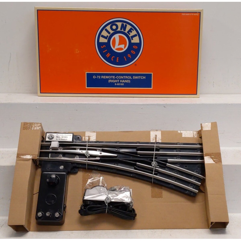 Lionel 6-65165 O72 Right Hand Remote Control Switch Turnout EX/Box