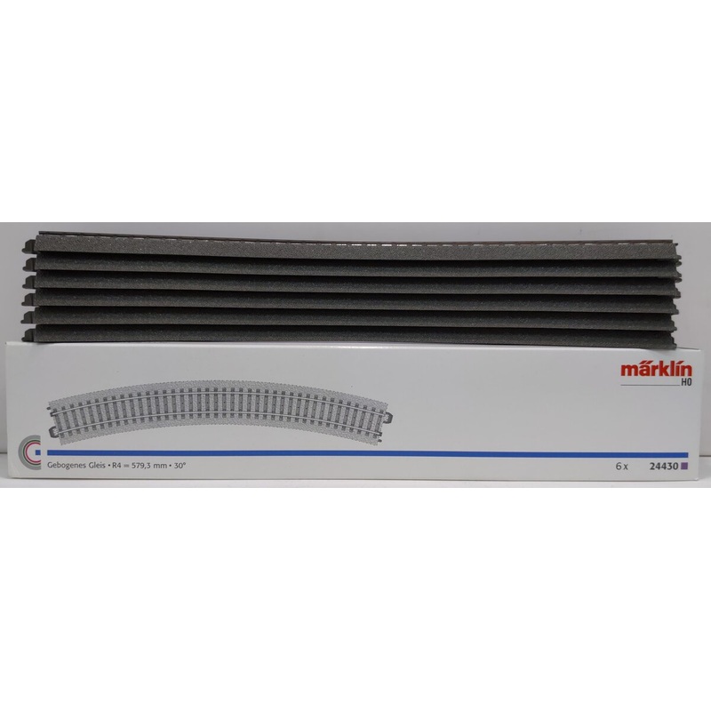Marklin 24430 HO 22-13/16 C Curved Track (Pack of 6) LN/Box