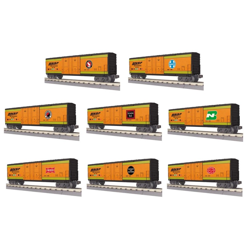MTH 30-70122(A-H) O Gauge BNSF 25th Anniversary Box Car Set [8] NIB