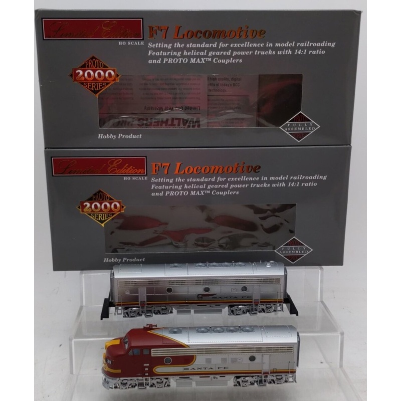 Proto 2000 920-40687 HO ATSF EMD 37-Class F7AB Diesel Locomotive Set w/DCC/Sound LN/Box