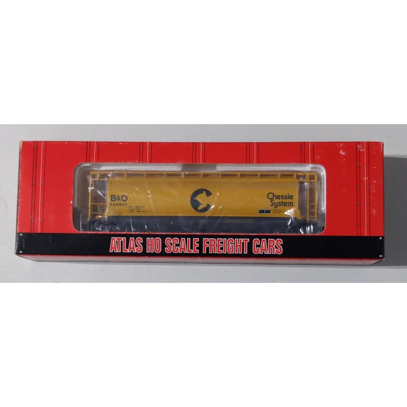 Atlas 1952-5 HO Scale B&O Chessie 6 Bay Cylindrical Hopper #835039 LN/Box